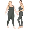 image:imageSTRETCH IS COMFORT Teamwear Womens Regular and Plus Size Cotton Tank UnitardCharcoal Gray