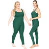 image:imageSTRETCH IS COMFORT Teamwear Womens Regular and Plus Size Cotton Tank UnitardHunter Green
