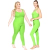 image:imageSTRETCH IS COMFORT Teamwear Womens Regular and Plus Size Cotton Tank UnitardLime Green