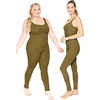 image:imageSTRETCH IS COMFORT Teamwear Womens Regular and Plus Size Cotton Tank UnitardOlive Green