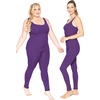 image:imageSTRETCH IS COMFORT Teamwear Womens Regular and Plus Size Cotton Tank UnitardPurple