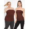 image:imageSTRETCH IS COMFORT Tube Tops for Women Cotton Bandeau Top White Tube Top  Soft stretch blend elongated coverage layering under jackets plus size tube top black tube top strapless tops for womenBrown