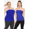 image:imageSTRETCH IS COMFORT Tube Tops for Women Cotton Bandeau Top White Tube Top  Soft stretch blend elongated coverage layering under jackets plus size tube top black tube top strapless tops for womenRoyal Blue