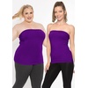 image:imageSTRETCH IS COMFORT Tube Tops for Women Cotton Bandeau Top White Tube Top  Soft stretch blend elongated coverage layering under jackets plus size tube top black tube top strapless tops for womenPurple