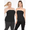 image:imageSTRETCH IS COMFORT Tube Tops for Women Cotton Bandeau Top White Tube Top  Soft stretch blend elongated coverage layering under jackets plus size tube top black tube top strapless tops for womenBlack  Beige