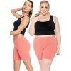 image:imageSTRETCH IS COMFORT Womens Biker Shorts Plus Size Cotton Spandex  Gym Work Out Sports Recreation Bike Running Shorts WomenCoral