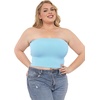 image:imageSTRETCH IS COMFORT Womens Regular and Plus Size Crop Tube Top  Sizes Small  5XSky Blue