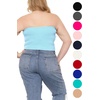 image:imageSTRETCH IS COMFORT Womens Regular and Plus Size Crop Tube Top  Sizes Small  5XSky Blue