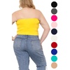 image:imageSTRETCH IS COMFORT Womens Regular and Plus Size Crop Tube Top  Sizes Small  5XYellow