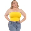 image:imageSTRETCH IS COMFORT Womens Regular and Plus Size Crop Tube Top  Sizes Small  5XYellow