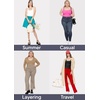 image:imageSTRETCH IS COMFORT Womens and Plus DoubleLayered Tank Top  MidLength Sleek and Modern for Everyday Wear  S5XLBlack 2 Pack