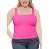 image:imageSTRETCH IS COMFORT Womens and Plus DoubleLayered Tank Top  MidLength Sleek and Modern for Everyday Wear  S5XLWhite  Black  Pink