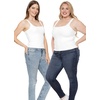 image:imageSTRETCH IS COMFORT Womens and Plus DoubleLayered Tank Top  MidLength Sleek and Modern for Everyday Wear  S5XLWhite