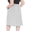 image:imageSTRETCH IS COMFORT Womens and Plus Size Casual Ruched Below Knee Length Midi Skirt with PocketsHeather Gray