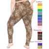 image:imageSTRETCH IS COMFORT Womens and Plus Size Oh So Soft Full and Knee Length Leggings  Basic Essentials  Small to 7XBrown Cheetah
