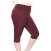 image:imageSTRETCH IS COMFORT Womens and Plus Size Ultra Flex Leggings  Knee amp AnkleBurgundy