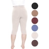 image:imageSTRETCH IS COMFORT Womens and Plus Size Ultra Flex Leggings  Knee amp AnkleOffwhite
