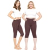 image:imageSTRETCH IS COMFORT Womens and Plus Size Ultra Flex Leggings  Knee amp AnkleSienna Brown