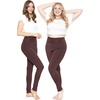 image:imageSTRETCH IS COMFORT Womens and Plus Size Ultra Flex Leggings  Knee amp AnkleSienna Brown