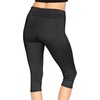 image:imageWomens Cotton Leggings Full Length Ankle and Knee Yoga Pants Foldover Waist Stretch Leggings Plus Size S5X Soft BreathableBlack