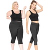image:imageWomens Cotton Leggings Full Length Ankle and Knee Yoga Pants Foldover Waist Stretch Leggings Plus Size S5X Soft BreathableBlack