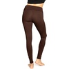 image:imageWomens Cotton Leggings Full Length Ankle and Knee Yoga Pants Foldover Waist Stretch Leggings Plus Size S5X Soft BreathableBrown