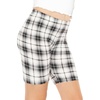 image:imageGirls Bike Shorts Girls Volleyball Shorts for Dance Gymnastics Cheer Yoga Kids Athletic Cotton Spandex Cartwheel ReadyBlack White Plaid