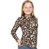 image:imageGirls Long Sleeve Shirts  Soft Crew Neck Top  Short Sleeve  Long Sleeve Shirt Girls Size 2T  16Brown Leopard