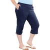 image:imageSTRETCH IS COMFORT Capri Pants for Women with Pockets Womens Capris Black  95 cotton 5 spandex soft 4 way stretch straight leg Vnotch hem capris for women with pockets cropped pants for womenNavy Blue