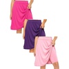 image:imageSTRETCH IS COMFORT Girls Knee Length or Midi Length Aline Skirt with Builtin Shorts 3 Pack  Size 416Hot Pinklight Pinkpurple