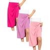 image:imageSTRETCH IS COMFORT Girls Knee Length or Midi Length Aline Skirt with Builtin Shorts 3 Pack  Size 416Light Pinklilachot Pink