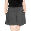 image:imageSTRETCH IS COMFORT Plus Size Shorts Women Flowy Wide Leg Summer Shorts for Curvy Women Casual Lightweight with PocketsCharcoal Gray