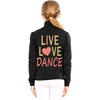 image:imageSTRETCH IS COMFORT Sparkle Dance Warm Up Jacket for Girls and Women  Glitter Performance Studio Competition Zip LayerLive Love Dance Gold and Coral