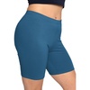image:imageSTRETCH IS COMFORT Womens Biker Shorts Plus Size Cotton Spandex  Gym Work Out Sports Recreation Bike Running Shorts WomenTeal
