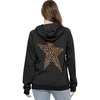 image:imageSTRETCH IS COMFORT Womens and Plus Side Soft Hoodie with Extra Side Seam Zippered Pocket  Cozy and Functional  S5XLeopard Star Black