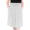 image:imageSTRETCH IS COMFORT Womens and Plus Size Casual Ruched Below Knee Length Midi Skirt with PocketsHeather Gray