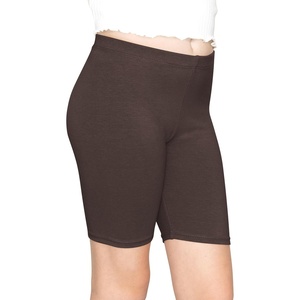 image:imageGirls Bike Shorts Girls Volleyball Shorts for Dance Gymnastics Cheer Yoga Kids Athletic Cotton Spandex Cartwheel ReadyBrown