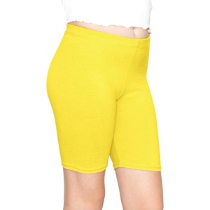 image:imageGirls Bike Shorts Girls Volleyball Shorts for Dance Gymnastics Cheer Yoga Kids Athletic Cotton Spandex Cartwheel ReadyYellow