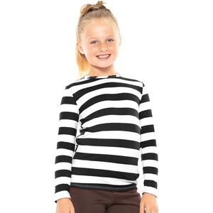 image:imageGirls Long Sleeve Shirts  Soft Crew Neck Top  Short Sleeve  Long Sleeve Shirt Girls Size 2T  16Black White Stripes