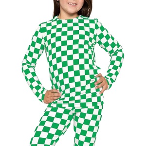 image:imageGirls Long Sleeve Shirts  Soft Crew Neck Top  Short Sleeve  Long Sleeve Shirt Girls Size 2T  16Checkered Green