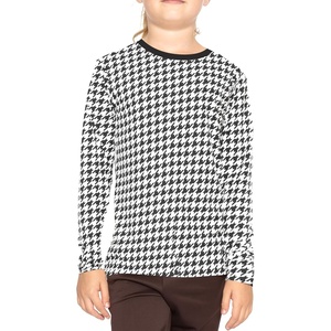 image:imageGirls Long Sleeve Shirts  Soft Crew Neck Top  Short Sleeve  Long Sleeve Shirt Girls Size 2T  16Houndstooth