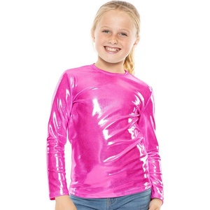 image:imageGirls Long Sleeve Shirts  Soft Crew Neck Top  Short Sleeve  Long Sleeve Shirt Girls Size 2T  16Mystique Hot Pink