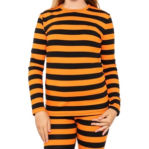 image:imageGirls Long Sleeve Shirts  Soft Crew Neck Top  Short Sleeve  Long Sleeve Shirt Girls Size 2T  16Orange Black Stripes