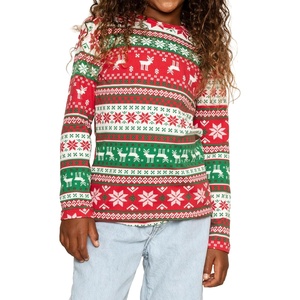 image:imageGirls Long Sleeve Shirts  Soft Crew Neck Top  Short Sleeve  Long Sleeve Shirt Girls Size 2T  16Red Reindeer