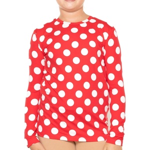 image:imageGirls Long Sleeve Shirts  Soft Crew Neck Top  Short Sleeve  Long Sleeve Shirt Girls Size 2T  16Red White Polkadot