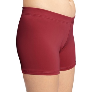 image:imageSTRETCH IS COMFORT Dance Shorts for Girls Gymnastics Shorts Black Spandex  80 nylon 20 stretch fabric 1 inch elastic waist tumbling volleyball under dresses machine washable girls dance shortsBurgundy