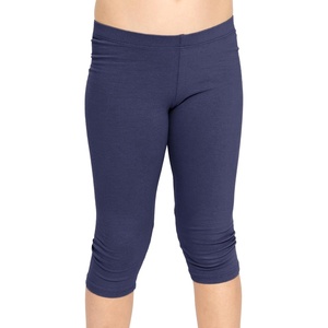 image:imageSTRETCH IS COMFORT Girls Capri Leggings Knee Length Kids Pants Size 416  Soft silky stretch pullon elastic waist under dresses cool weather school play Girls Leggings licras para niasNavy Blue