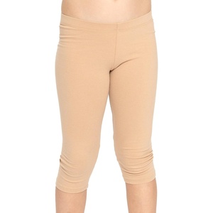 image:imageSTRETCH IS COMFORT Girls Capri Leggings Knee Length Kids Pants Size 416  Soft silky stretch pullon elastic waist under dresses cool weather school play Girls Leggings licras para niasBeige