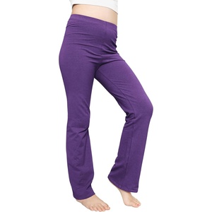image:imageSTRETCH IS COMFORT Girls Cotton High Rise  Straight Leg Yoga Girl Pants  Flare Pants  Leggings for Girls  Size 414Purple