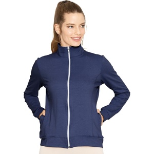 image:imageSTRETCH IS COMFORT Girls and Womens Zip Up Jacket  Cadet Warm Up with Pockets  Sun Shirt Women Summer Jacket For WomenNavy Blue